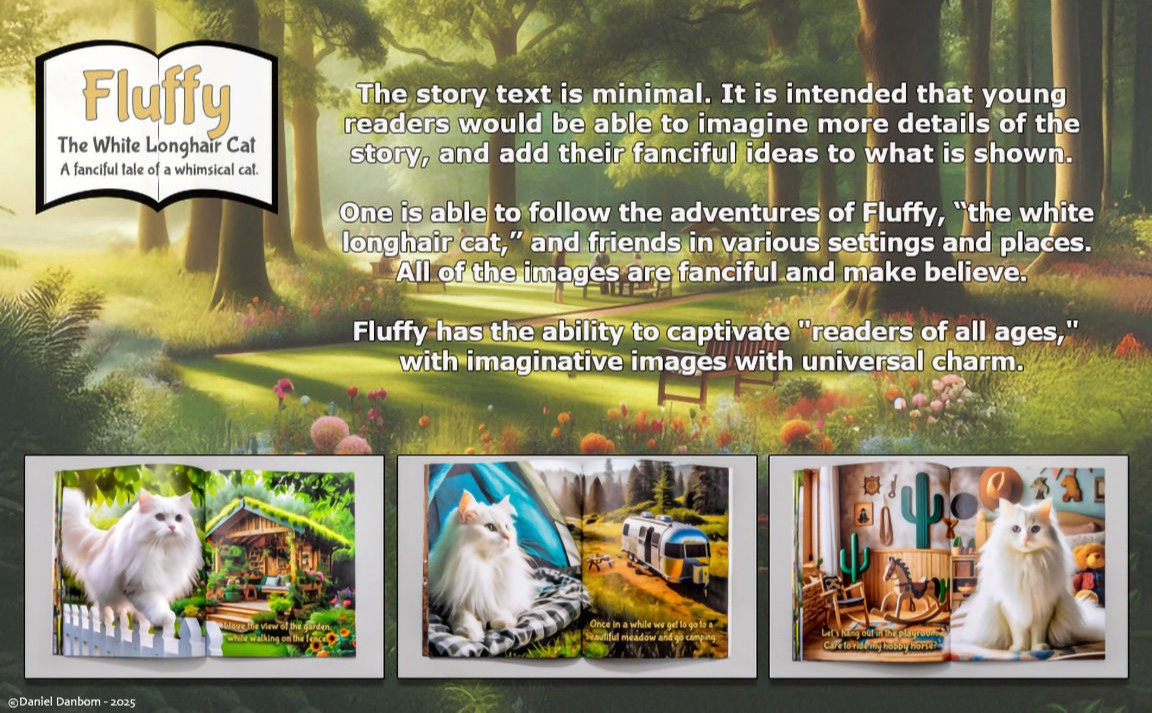panel with three book images and Fluffy logo